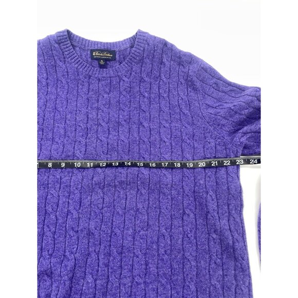 Brooks Brothers Sweater Mens XL Cable Knit Fisherman Wool Preppy Crew Business - Picture 6 of 6